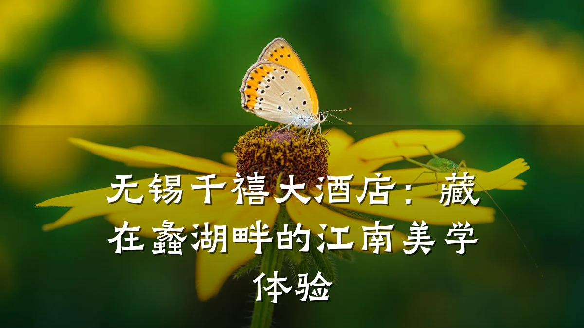 无锡千禧大酒店:藏在蠡湖畔的江南美学体验